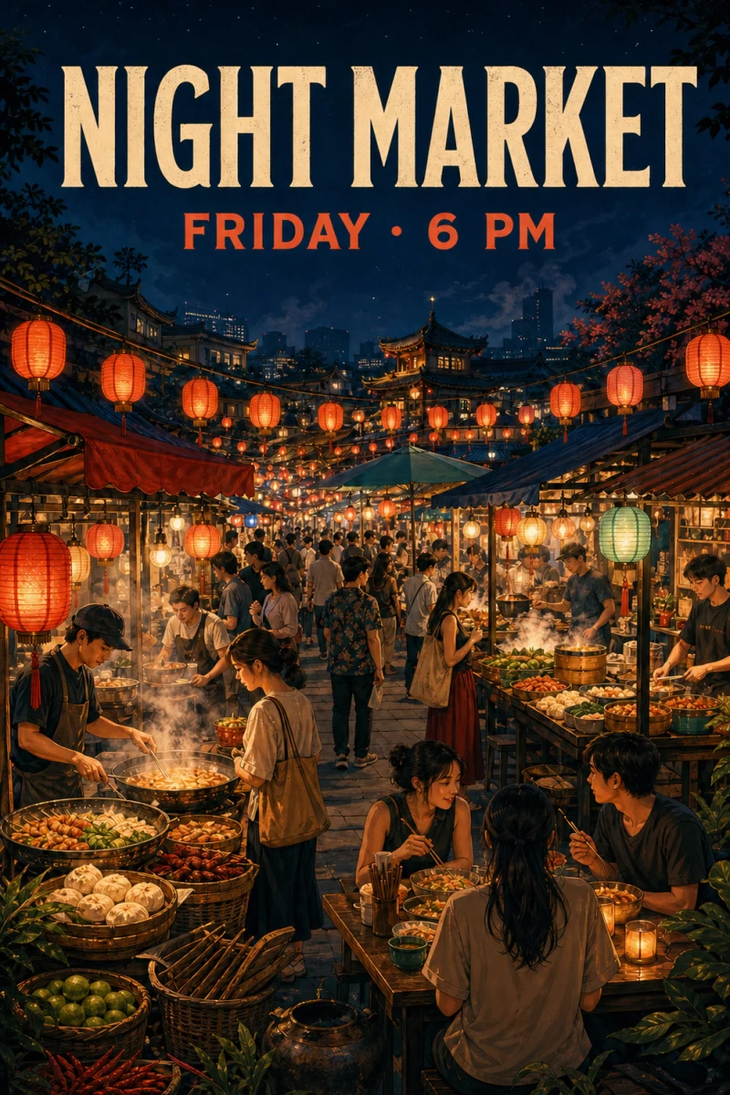 夜市海报